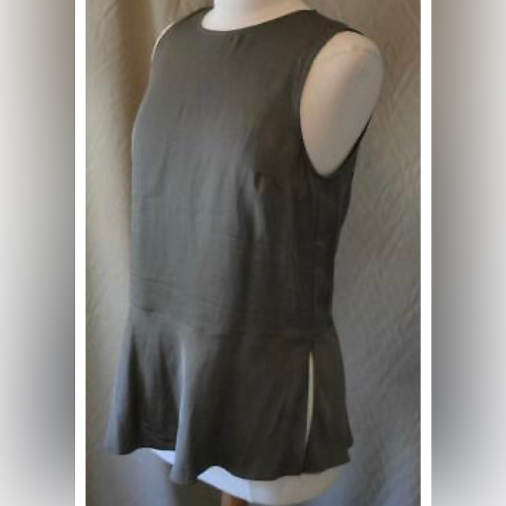 Theory Olive Silk Split sides (petite)